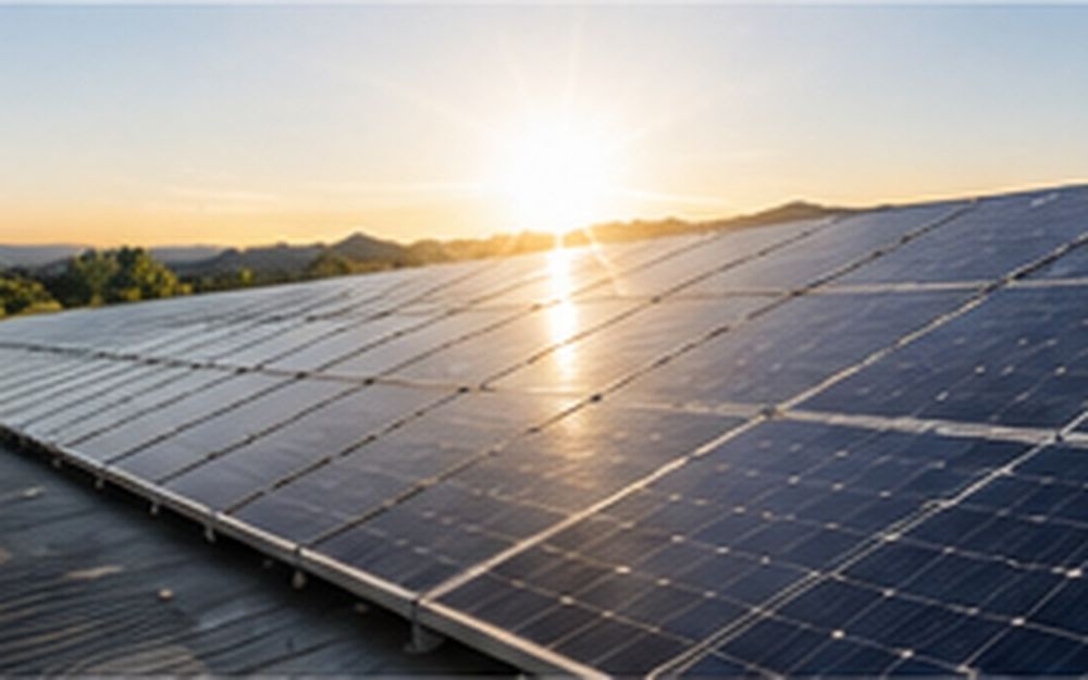 太陽光でつくった電気をためるイメージ